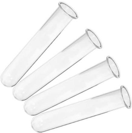 Angoily 4 Stück Klare Glas Reagenzgläser für Pflanzenanzucht Durchsichtige Glasvasen für Hydrokultur 11cm Hohe Pflanzröhrchen Transparent Robust für Fensterbank und Tisch