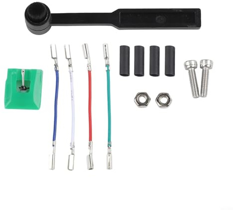 ATN95E Replacement Stylus for Audio-Technica AT-LP120-USB Turntable with Elliptical Tip, Aluminum Shank, Brush, Screws and Wires