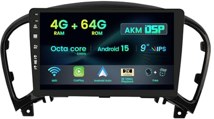 MISONDA 4G + 64G Android 15 Autoradio Für Nissan Juke 2010-2014 Kabelloses Carplay Android Auto 9 Zoll IPS Car Stereo DSP Mirror Link BT WiFi GPS FM/RDS SWC Kamera+Mic