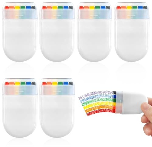 Lets Joy 6PCS Pinturas Cara de Arcoiris, Arcoíris Pinturas Cara Bandera, Cepillo de Arcoiris Pinturas Faciales para Fiestas, Parade, Celebraciones (A)