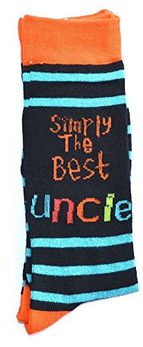 SHATCHI Men's Shatchi One Size Simply The Best Novelty Socks for Father Mother s Day Uncle Auntie Nana Brother Sister Bo, Simply The Best Uncle, One Size UK