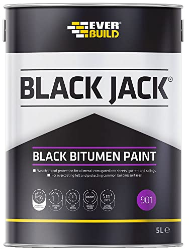 2x Everbuild 90105 - Black Bitumen Paint 901 5L