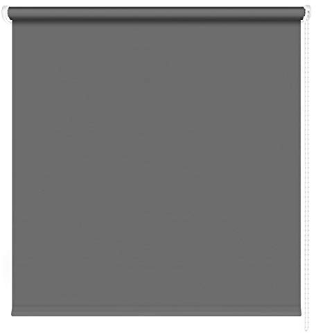 Kettenzugrollo Seitenzugrollo Fenster Rollo 13 Farben Breite 60 - 220 cm Länge 180 und 230 cm blickdicht halbtransparent lichtdurchlässig Sonnenschutz Blendschutz (Größe 100 x 180 cm Farbe Anthrazit)