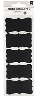 American Crafts 346678 Kreidetafel Etiketten Grenzen, weiß