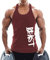TX Apparel Herren Tanktop Beast Gym Stringer Shirt Baumwolle, Weinrot, XL