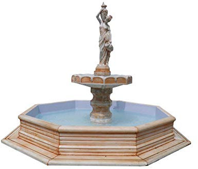 Mega Brunnen Zierbrunnen Teich Fontäne Kaskade Figurenbrunnen Steinbrunnen Springbrunnen Terracotta
