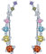 Yumilok Damen Knorpel Schmuck Ohrklemme Ohrringe Ohrstecker Ohrclip Piercing 925er Sterling Silber Zirkonia für Mädchen Bunt