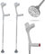 KMINA - Krücken für Erwachsene (x2 Stück), Unterarmgehstützen, Orthopädische Gehhilfen, Senioren, Grau - Made in Europe