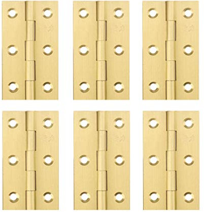 Garneck 6 Stück Türscharniere Flache Scharniere Kupferkugellagerscharniere für Türfenster 3 Zoll