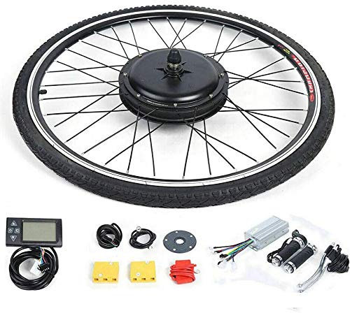 WUPYI2018 Kit de Conversion de vélo électrique 28 36 V, Kit de Conversion Moteur Roue Avant (500 W avec LCD)