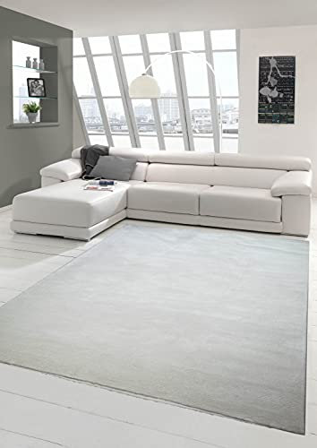 Teppich-Traum Flurläufer moderner Unidesign Kurzflor Teppich Creme Größe 80x150 cm