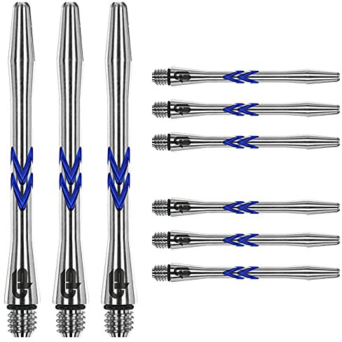 RED DRAGON Gerwyn Price Iceman V-Groove Aluminium Medium Blue Shafts (Stems)