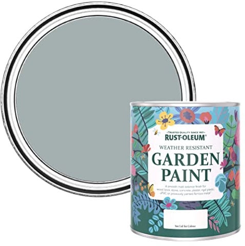 Rust-Oleum Grey Mould Resistant Garden Paint in Matt Finish - Mineral Grey 750ml