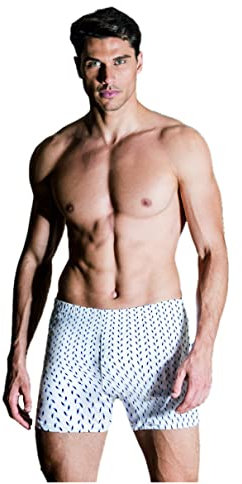 NOTTINGHAM 3 Pezzi Boxer Uomo B416-B416X Apertura con Bottoni in Filo di Scozia, Bianco, 4/M