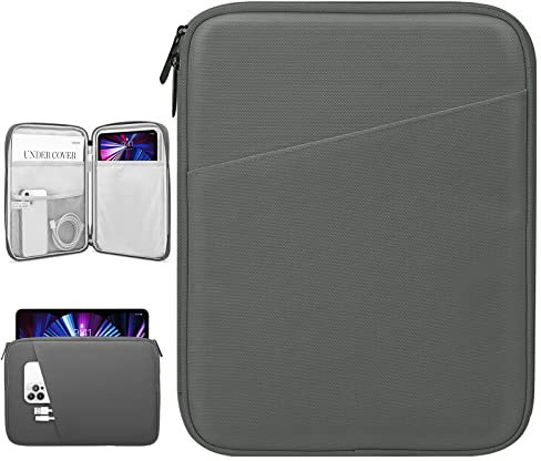 Dadanism 13 Zoll Tablet Tasche Sleeve Kompatibel mit iPad Pro 13 M4 2024, iPad Air 13 M3 M2, iPad Pro 12,9 M2 6./5./4./3. Gen, Galaxy Tab S10+ Plus/S9 FE+/S9+ Plus 12,4, Tab P12 12,7, Dunkel Grau
