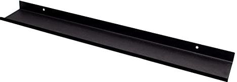 MILUKA Wandregal Schwarz Metall | Regal Wand 110 cm Long | Wandboards, Für Dekos, Bilderrahmen, Buch, Für Schlafzimmer, Küche, Büro, Wohnzimmer | Schwebendes Regal für Wände Schwarz