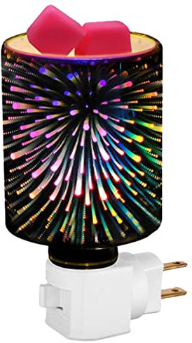 OSALADI Elektrischer Kerzenwärmer Elektrischer Duftwärmer Color Plug-In Duftbüro UK für Wachsstecker Kerzenbrenner Heimwärmer Musterlampe Schmelzfeuerwerk D Glas Rauchfreier Kerzenwärmer