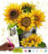 MISHBAY Diamond Painting Sonnenblumen - 30x30cm Diamond Painting Erwachsene - Diamant Painting Bilder Blumen - DIY 5D Satz Wand Dekor Diamantstickerei