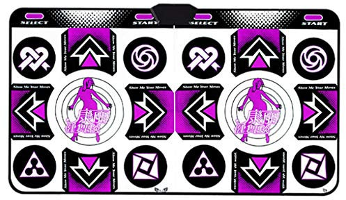 Game Double TV English Dance User Step Dance Mats Antideslizante Sense Pads PC para accesorios de juego compatibles con auriculares Hyperx, morado, Talla única