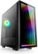 Gaming PC-Gehäuse INFINITUS - Midi-Tower, aRGB Beleuchtung (inkl. Steuerung), Infinity Mirror, Glas-Seitenteil, Glas-Front, vormontierte Lüfter, E-ATX, ATX, Micro-ATX, Mini-ITX, schwarz
