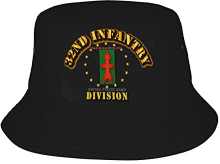 32nd Infantry Division Red Arrow Hats Unisex Fashion Sun Cap Packable Outdoor Fisherman Hat Sports Vacation Headwear