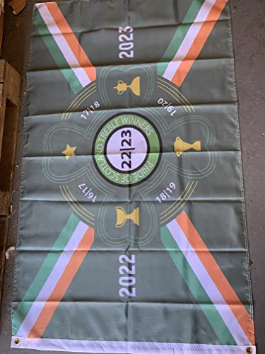Celtic fc Flag treble winners 2023 flag 5x3 Fans Flag celtic football club 2023 treble winners flag with Eyelets
