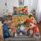 Alvin and The Chipmunks Süße Dekoration 3D Bettwäsche Set,Bettbezüge Mit Kissenbezüge, Weiche Bettbezug Sets Spannbetttücher,3D Bettdeckenbezug Mit Kissenbezug, Bettbezüge Mit Reißverschluss Und Bett