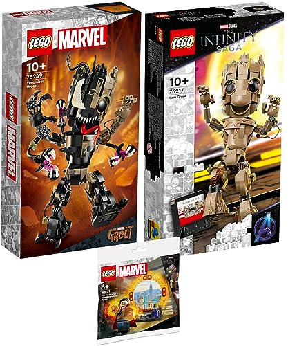Lego 3er Set: 76249 Venomized Groot, 76217 Ich Bin Groot & 30652 Das Dimensionsportal von Doctor Strange