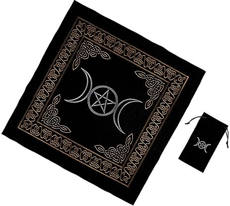 Abaodam 1 Satz Tarot-tischdecke Hexengeschenke Astrologie-tischdecke Tischtuch Empfehlung Einer Wahrsagerin Hexentischdecke Altar Tischdecke Tarotmatte Schreibtisch Stoff Tischdekoration