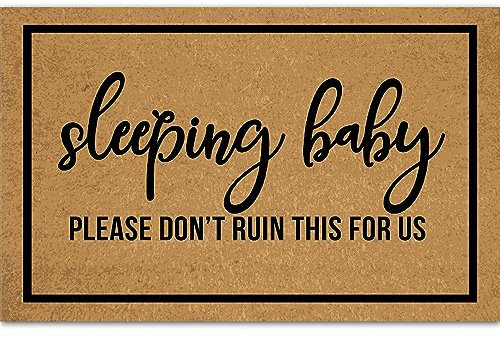 Ayatow Welcome Large Summer Front Door Mat Outdoor Entrance Funny, Baby Sleeping Please Don't Ruin This for Us Merry Christmas Doormats Indoor Cute 23.6 X 15.7 Mats Entryway Rugs