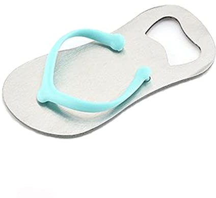 Décapsuleur en forme de tongs en acier inoxydable pour la maison, la cuisine, le bar, cadeau de Noël ou d'anniversaire pour homme et femme, argenté
