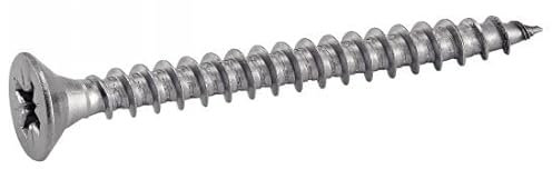 ACTON Vis à bois agglomere tête fraisée pozidrive - Inox A2 6x25 mm - Boîte de 100 - Vis, pointes, boulons