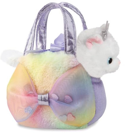 Aurora, 61539, Fancy Pal Big Bow Princess Kitty, Soft Toy, White and Purple