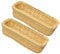 Amosfun Woven Silverware Basket: 2pcs Cutlery Storage Basket, Imitation Rattan Rustic Utensils Storage Organizer for Kitchen Dining Table (Beige)