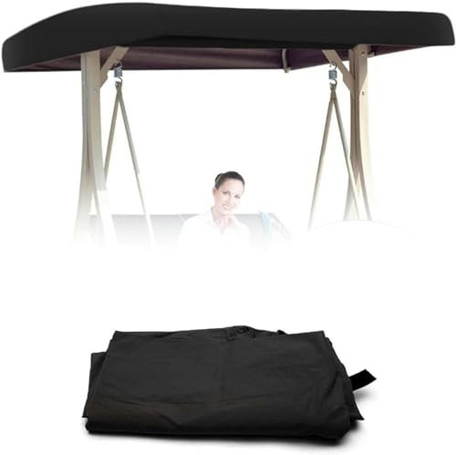 210D Oxford Cloth Patio Swing Top Cover With 4 Reinforced Corner Pockets,Outdoor Patio Swing Canopy Replacement Top Cover For Swing Seat 2 3 Seater Garden Hammock Cover