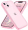 GaoBao Coque pour iPhone 13 6.1 Bordure avec des Paillettes, Cadre Doux TPU Transparente PC Housse Antichoc Protection Caméra Étui Anti-Rayures Anti jaunissement Case Fille Femme, Transparente Rose