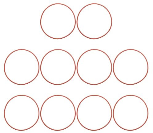 PATIKIL Joint Torique en Silicone 120mm OD 114mm ID 3mm Largeur, 10Pcs Métrique VMQ Joint d'Étanchéité de Remplacement pour Réparation des Vannes de Compresseur de Plomberie, Rouge