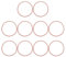 PATIKIL Joint Torique en Silicone 120mm OD 114mm ID 3mm Largeur, 10Pcs Métrique VMQ Joint d'Étanchéité de Remplacement pour Réparation des Vannes de Compresseur de Plomberie, Rouge