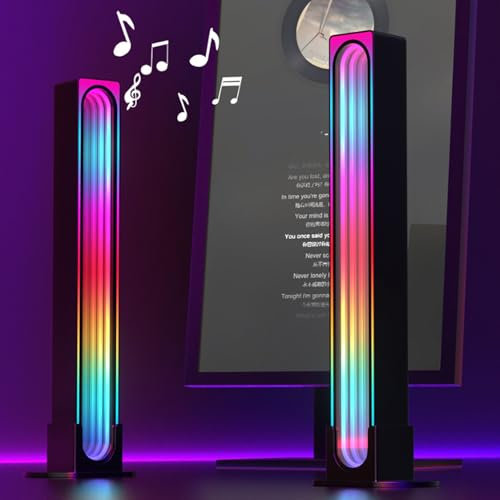 Intelligente LED-Lichtleiste, RGB-Lichtleiste mit Intelligenter App und Fernbedienung, TV-Hintergrundbeleuchtung mit Szenen- und Musikmodi, RGB-Farbwechsel-Umgebungsbeleuchtung,
