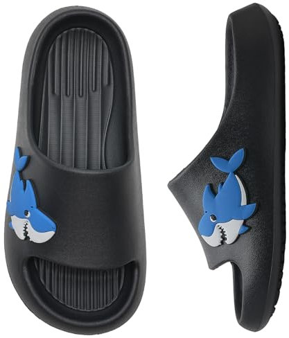 WateLves Ciabatte Bambina Bambino Ciabatte da spiaggia Sandali Piscina estive per bambina Antiscivolo Scarpe da doccia estive Pantofole per bambina(Squali, 30/31EU)