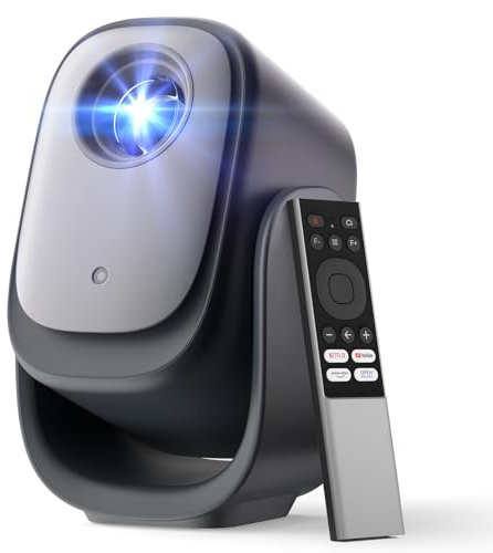 Dangbei N2mini Vidéoprojecteur avec Stand réglable, sous Licence Officielle Netflix, Native 1080p, Dolby Audio, Wi-FI 6 et Bluetooth 5.2, Mise au Point Automatique, Correction Automatique du trapèze