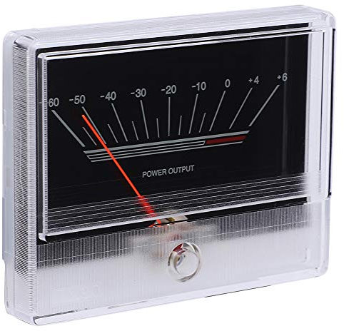 Qukaim Pegelmesser Hohe Genauigkeit VU Meter DB Pegelmesser mit Hintergrundbeleuchtung, Leistungsmesser für O-Systeme, Profionale Schallpegelmessung, Kompaktes Design