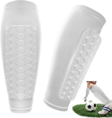 Schienbeinschoner Kinder Fussball – Atmungsaktiv & rutschfest Schienbeinschoner Fußball Herren | Für heranwachsende Fußballspieler entwickelt（72g/1 Paar）