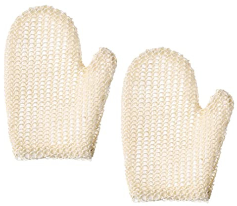 FOYTOKI Badehandschuhe Peelinghandschuhe Aus Natürlichem Jutematerial 20x16cm Körperreinigung Für Damen Und Herren Duschhandschuhe Mit Reichhaltigem Schaum Für Sanfte Massage Und Hautpflege