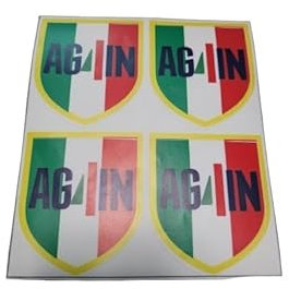 4 Adesivi BANDIERA citta' di Napoli Tifoso CITTA' DI NAPOLI FESTA 4 ° SCUDETTO again, da attaccare dove vuoi moto auto bar casa bici etc