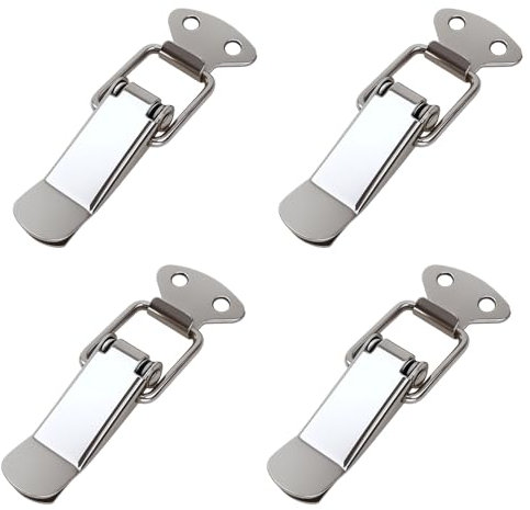 4PCS Chiusura di tensione in acciaio inossidabile con viti, 72mm, con Viti Incluse, Morsetto a Levetta con Molla, Chiusura a Scatto per Scatole, Con Chiusura a Scorrimento, per Valigette e Armadietti