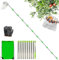 HuaMuDM Raccogli Frutta con Palo in Acciaio Inox Leggero 420cm, Raccoglitore Frutta, Raccogli Fichi， Attrezzo Raccogli Frutta, Raccoglifrutta Regolabile in Altezza, raccogli Mele， Raccogli Ciliegie