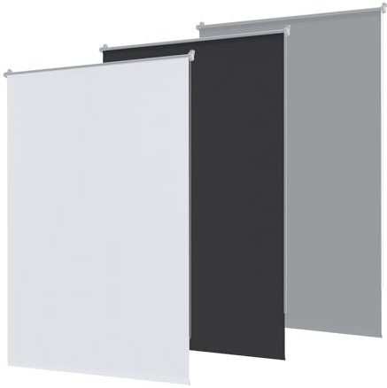 UISEBRT Verdunklungsrollo ohne Bohren Rollos für Fenster 120x210 cm Klemmfix Rollo Seitenzugrollo Sichtschutz Sonnenschutz (Schwarz)