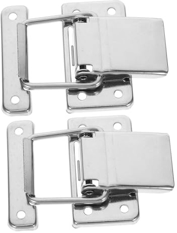 Angoily Edelstahl Toolbox Lock Schließschnalle Metallzubehör Kompakt Und Zuverlässig Für Werkzeugkasten Kühlbox Ersatzteile Diy Projekte 2 Stück 2.36X1.97X0.39In