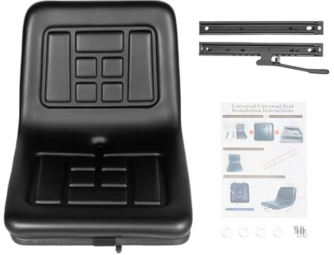 Traktorsitz, Fahrersitz Schleppersitz Sitz Universal Staplersitz Baggersitz PVC Traktor Sitz Verstellbar Traktorsitz Ergonomischer Baggerschaufelsitz für Traktoren Erntemaschinen Mähmaschinen